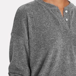 DONNI. Heather Gray Knit Henley Top and pants!